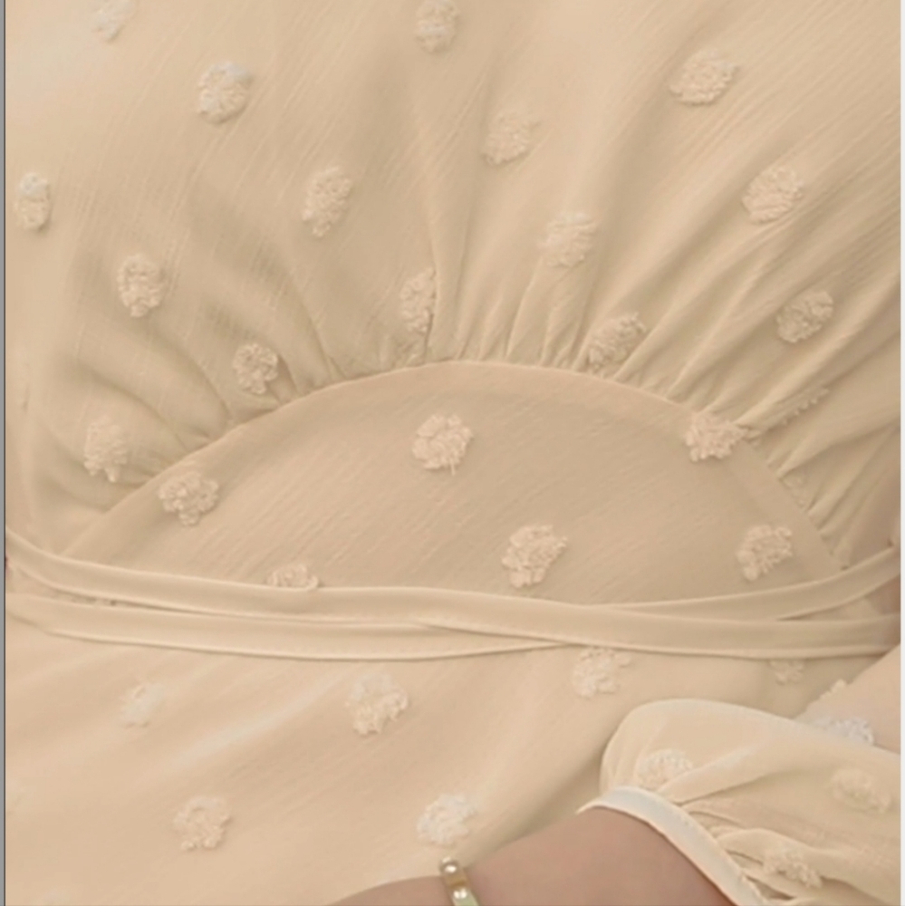 Fairy Princess Cream Maxi Dress Size Medium NWT Boutique - Picture 12 of 12